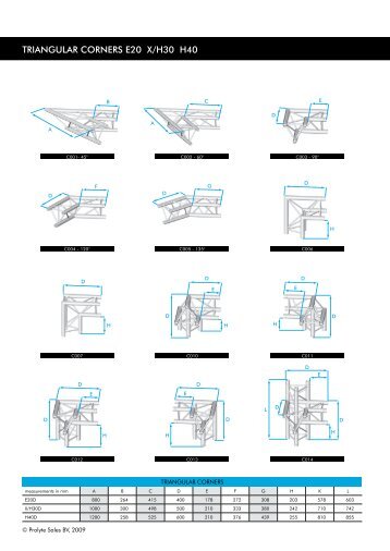 TRIANGULAR coRNeRs e20 X/h30 h40 - Prolyte