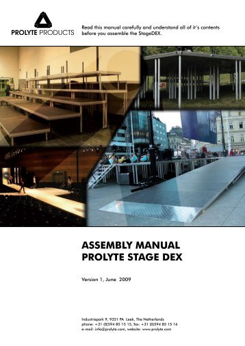 ASSEMBLY MANUAL PROLYTE STAGE DEX - Audio Vlaardingen