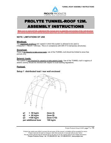 prolyte tunnel prolyte tunnel-roof 12m. roof 12m. roof  12m. assembly ...