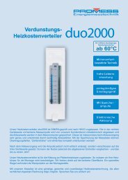 Verdunstungs- Heizkostenverteiler duo2000 - PROMESS GmbH