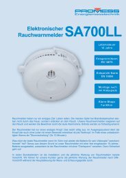 Elektronischer Rauchwarnmelder SA700LL - PROMESS GmbH