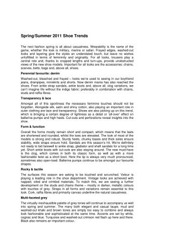 Spring/Summer 2011 Shoe Trends