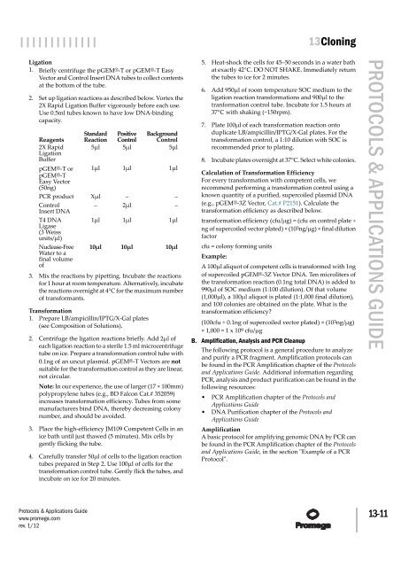 Cloning Protocols and Applications Guide-A4 format - Promega