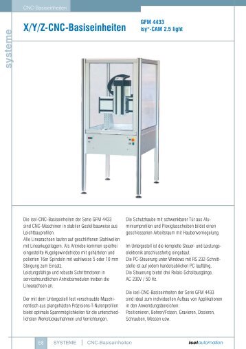 Datenblatt GFM 4433 - Pro/Motion Mechanik + Elektronik + Software