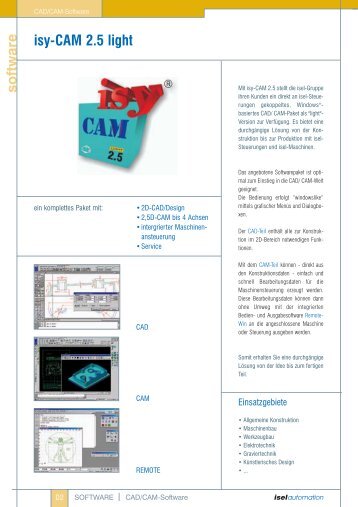 software isy-CAM 2.5 light - Pro/Motion Mechanik + Elektronik + ...