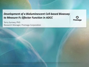 Development of a Bioluminescent Cell-Based Assay to ... - Promega