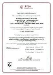 Promega Australia ISO 9001 Certificate