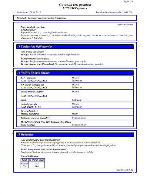 Kit components - Promega