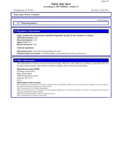 Kit components 10/19/2012 Product code Description ... - Promega