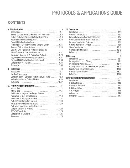 Protocols and Applications Guide (US Letter Size) - Promega