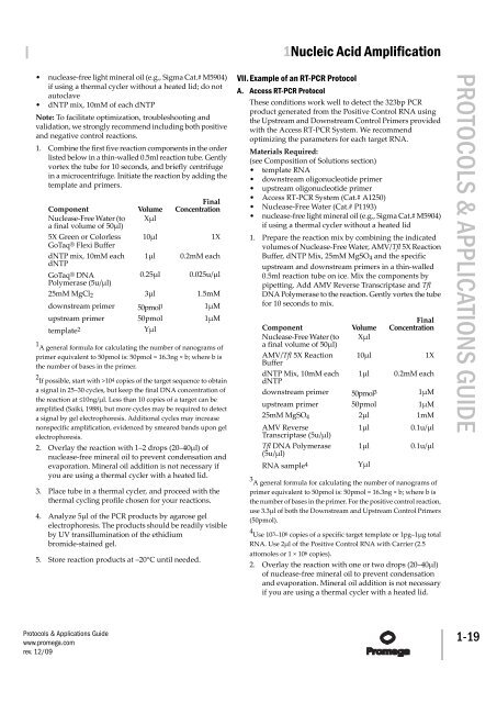 Protocols and Applications Guide (US Letter Size) - Promega