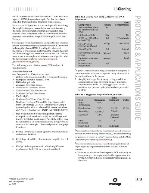 Protocols and Applications Guide (US Letter Size) - Promega