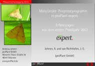 Maiszünsler-Prognoseprogramm in proPlant expert. Erfahrungen ...