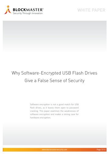 Why Software-Encrypted USB Flash Drives Give a False Sense of ...