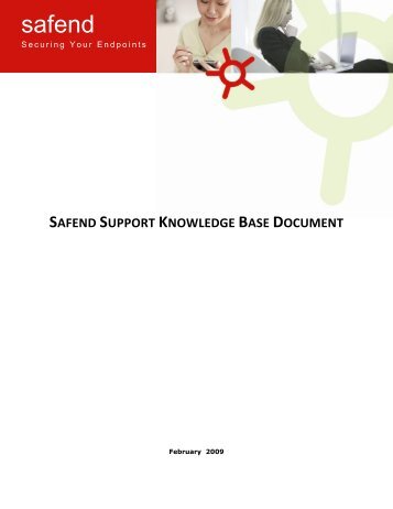 safend support knowledge base document