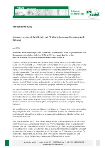 012 / Pressebericht - prosozial GmbH