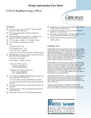 Design Information Fact Sheet UT6325 RadHard Eclipse FPGA