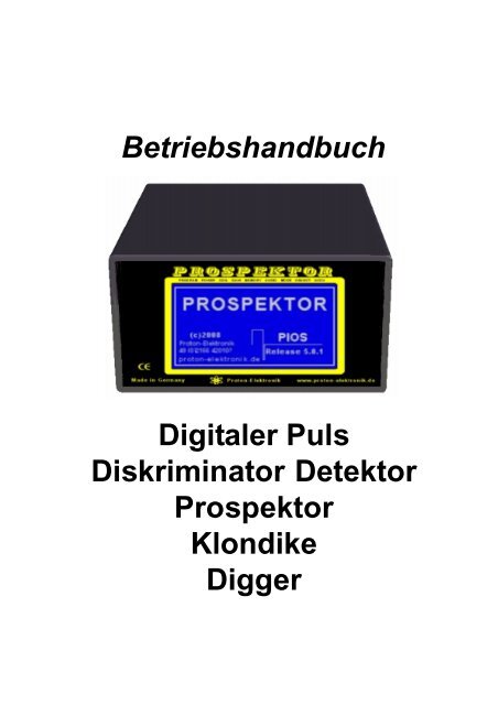 Propektor/Digger/Klondike - Proton Elektronik