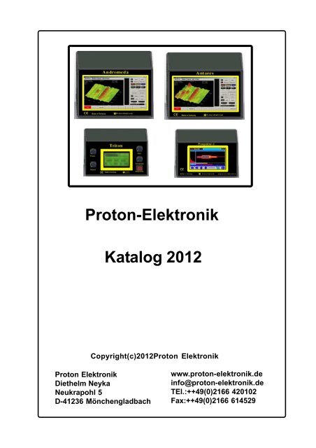 Katalog 2012 Proton-Elektronik