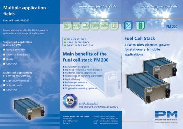 Fuel cell stack PM 200 - Proton Motor Fuel Cell GmbH