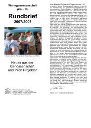 Rundbrief 2007 - PRO-Wohngenossenschaft