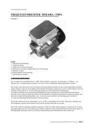 Bedienungsanleitung MFR 600A / 1500A - PS Antriebstechnik