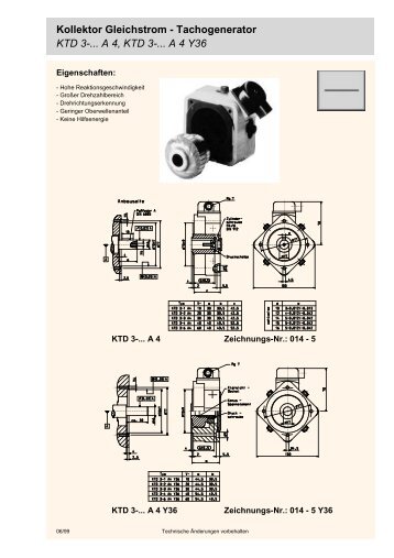 Datenblatt Tacho KTD 3 - PS Antriebstechnik