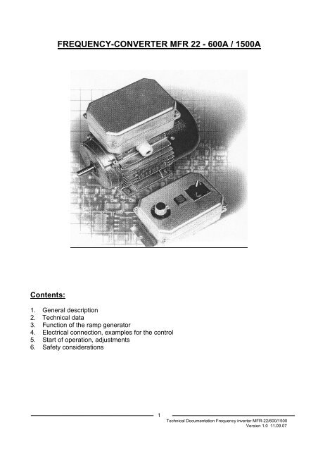 frequency-converter mfr 22 - 600a /  1500a - PS Antriebstechnik
