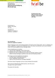 Anmeldung: Hilflosenentschädigung Minderjährige - IV-Stelle Bern