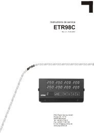 Instructions de service ETR98C Rev2 - psg-online.de