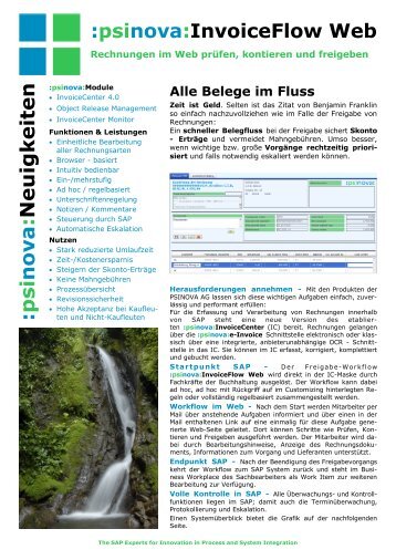 :psinova:InvoiceFlow Web - PSINOVA AG Schweiz