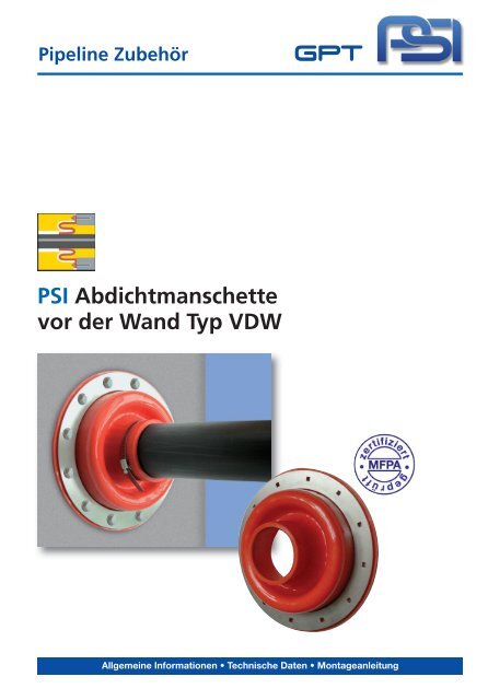 Abdichtmanschette vor der Wand Typ VDW - PSI Products GmbH