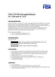 NEO COVER Schrumpfschläuche NC 1150 und NC 1175