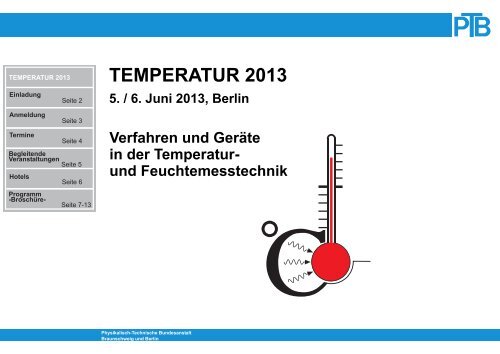 Temperatur und Feuchte - PTB