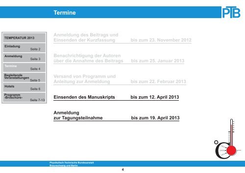 Temperatur und Feuchte - PTB