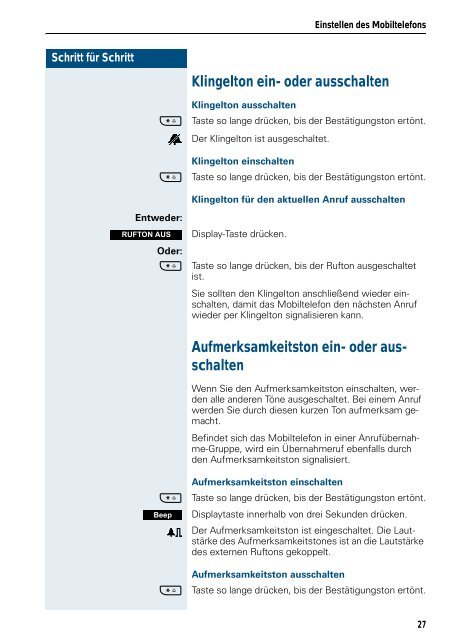 (HiPath 4000), Bedienungsanleitung, Ausgabe 1 - PTC Telecom ...