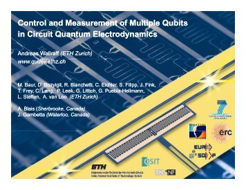 A. Wallraff, Control and measurement of multiple qubits - PTB