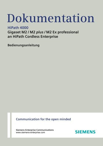 Gigaset M2 professional (HiPath 4000), Bedienungsanleitung ...