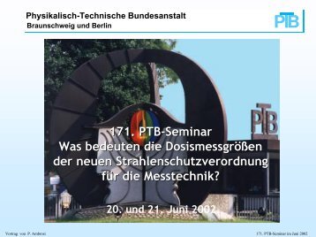 Können elektronische Personendosimeter für ... - PTB