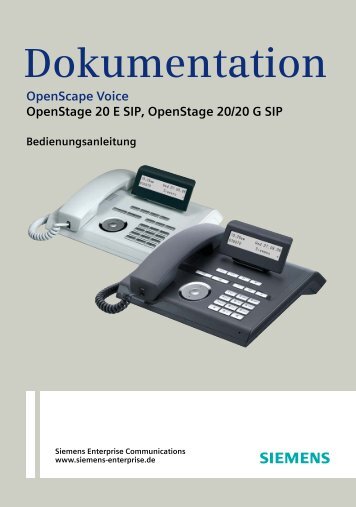 OpenStage 20 SIP V3 (OpenScape Voice) - PTC Telecom GmbH