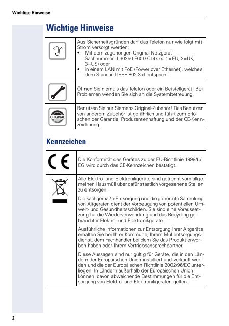 OpenStage 40 T HiPath 500/3000/5000 - Siemens Enterprise ...