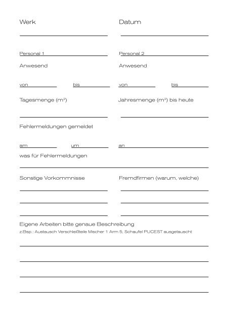 PUCEST® Werktagebuch als pdf - PUCEST Protect GmbH