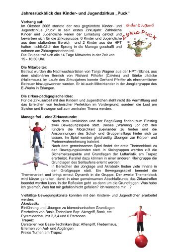 Jahresrückblick Zirkus Puck als pdf-Datei - Der Puckenhof