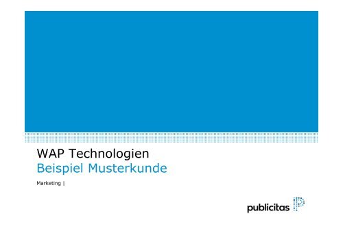 WAP Technologien Beispiel Musterkunde - Publicitas  AG