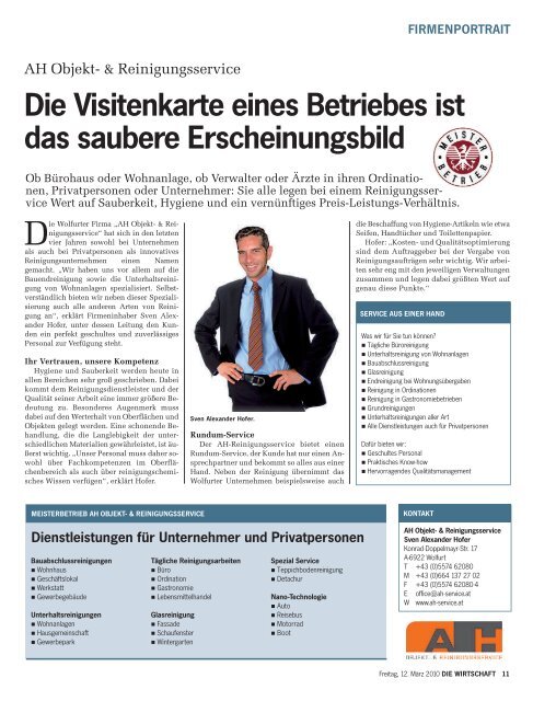 Die Wirtschaft Nr. 10/2010