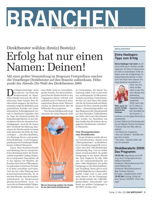 Die Wirtschaft Nr. 10/2010