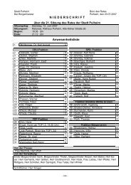 N I E D E R S C H R I F T Anwesenheitsliste - Stadt Pulheim