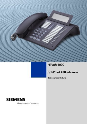 HiPath 4000 optiPoint 420 advance - PTC Telecom GmbH