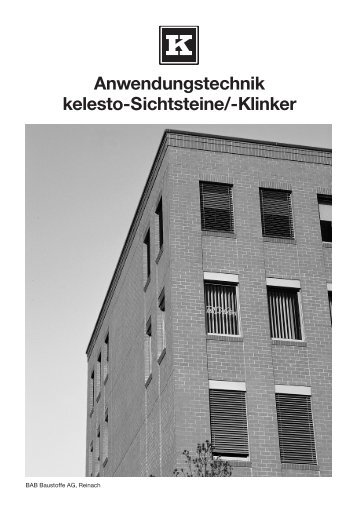 Anwendungstechnik kelesto-Sichtsteine - Keller AG Ziegeleien
