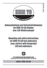 www. shin-yo.de Anbauanleitung und Sicherheitshinweise für SHIN ...
